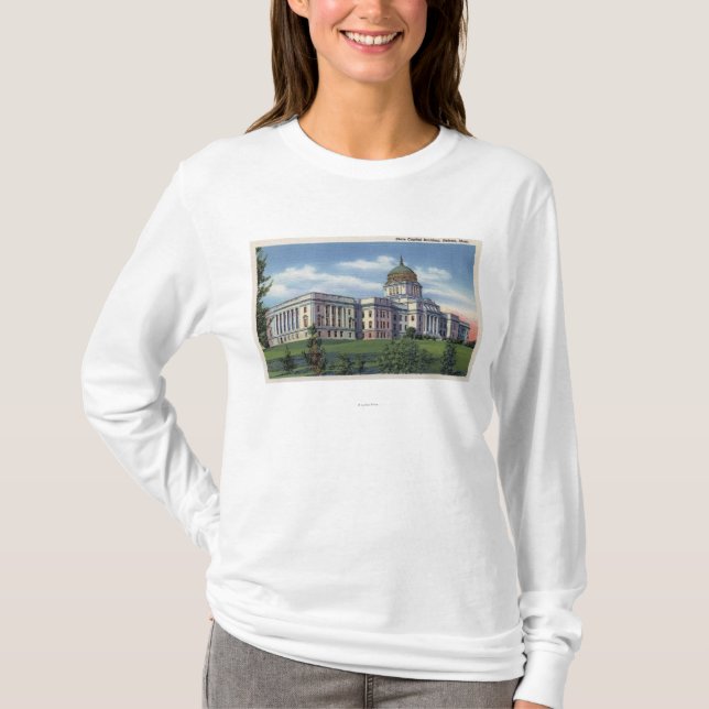 Hauptstadts-Gebäude-Ansicht Helenas, Montana - T-Shirt (Vorderseite)