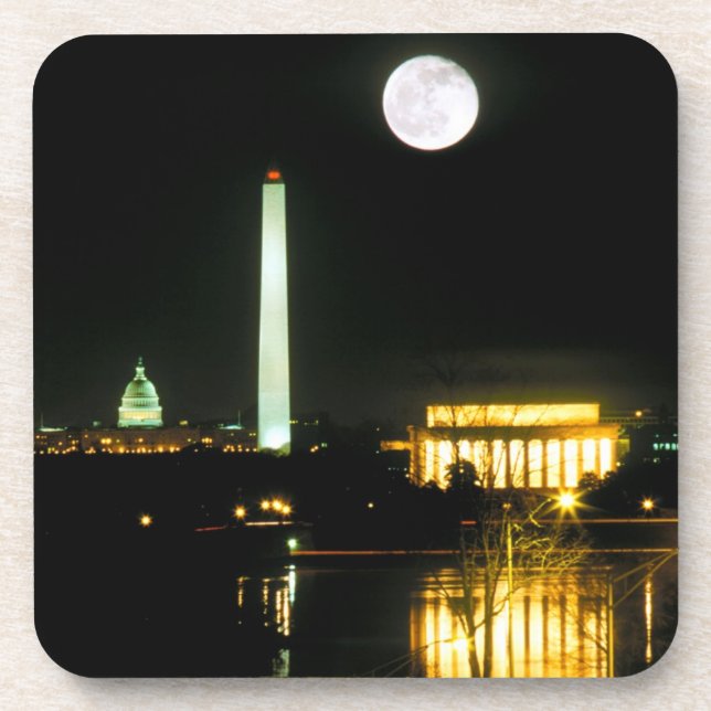 Hauptstadts-Gebäude, Lincoln Memorial, Washington Untersetzer (Vorderseite)
