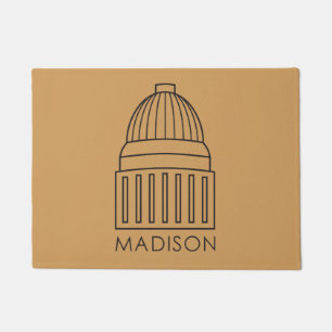 Hauptstadts-Gebäude Madisons Wisconsin Fußmatte