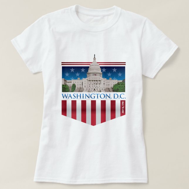 Hauptstadts-Gebäude - Washington DC T-Shirt (Design vorne)