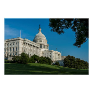 Hauptstadts-Gebäude-Westansicht Poster