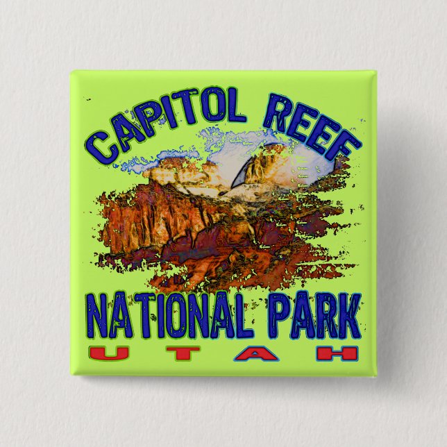 Hauptstadts-Riff-Nationalpark Utah Button (Vorderseite)