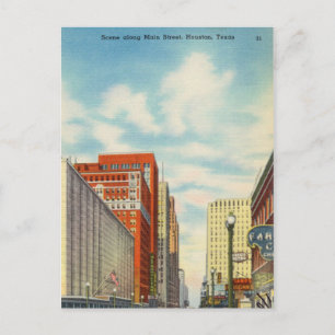 Hauptstraße, Houston, Texas Postkarte