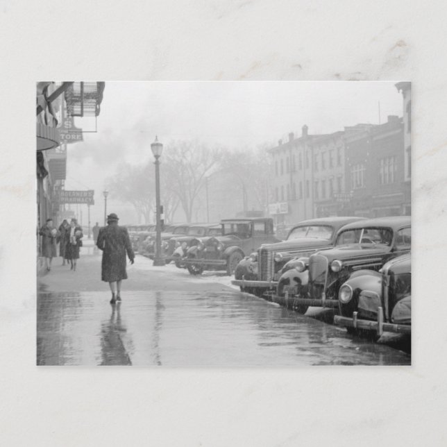 Hauptstraße Iowa City, Iowa Postkarte (Vorderseite)