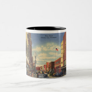 Hauptstraße, Johnson City, Tennessee Vintage Zweifarbige Tasse