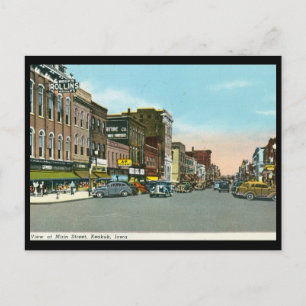Hauptstraße, Keokuk, Iowa Vintage Postkarte