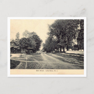 Hauptstraße, Little Silver NJ 1910 im Vintage-Stil Postkarte