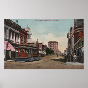 Hauptstraße mit Street Car Poster