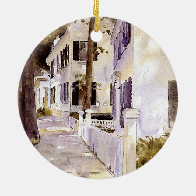 Hauptstraße, Nantucket Keramik Ornament (Hinten)