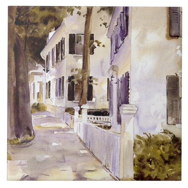 Hauptstraße, Nantucket, schöne Kunst, Fliese (Vorderseite)