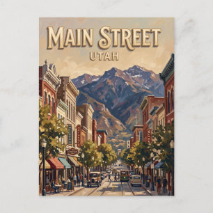 Hauptstraße Salt Lake City Utah Postkarte