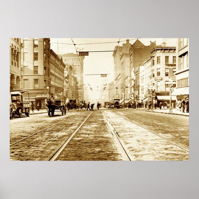 Hauptstraße von Clinton Ave Poster (Vorne)