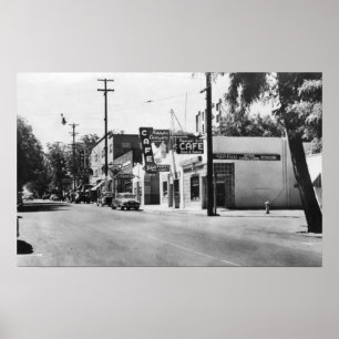 Hauptstraßen-Ansicht-Fotografie Arlingtons, Oregon Poster