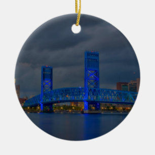 Hauptstraßenbrücke Jacksonville FL Keramik Ornament