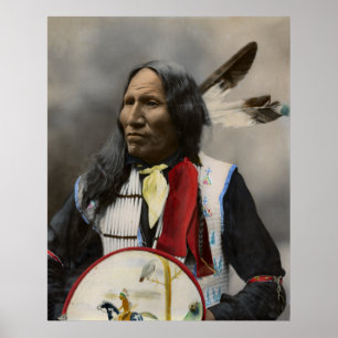 Hauptstreiks mit Nase, Oglala Sioux 1899 Poster
