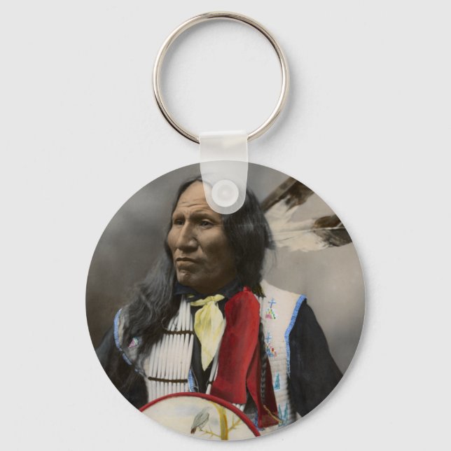 Hauptstreiks mit Nase, Oglala Sioux 1899 Schlüsselanhänger (Vorderseite)