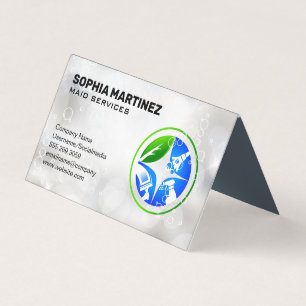 Hauptsymbole für die Reinigung Seifenblasen Visitenkarten