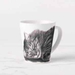Haupttaukatze, zeichnend milchtasse