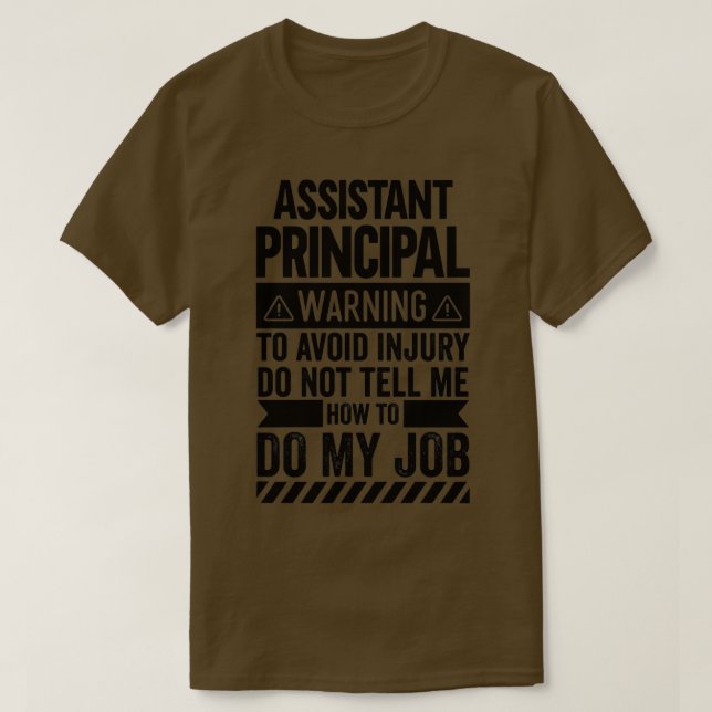 Hauptwarnung eines Assistenten T-Shirt (Design vorne)