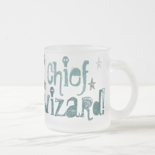 HauptZauberer! mattierte GlasTasse Mattglastasse (Rechts)