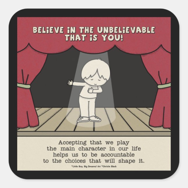 Hauptzeichen Quadratischer Aufkleber (Vorderseite)