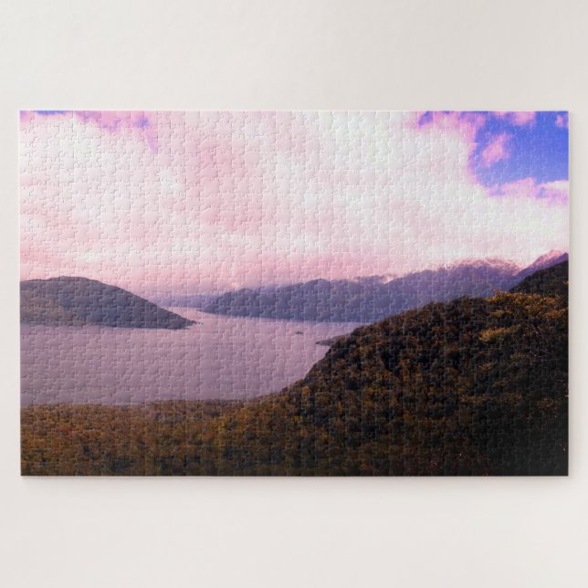 Hauroko Panorama- und Neuseeland /TEIL.2 Puzzle (Horizontal)