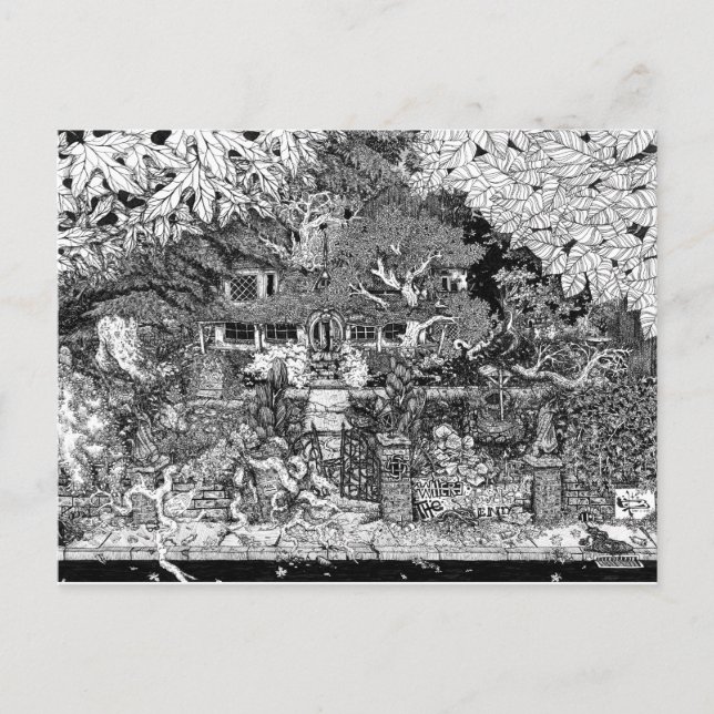 Haus am Ende der Strecke Postkarte (Vorderseite)