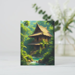 Haus am Flussufer - Ein Zuhause am Wasser Postkarte