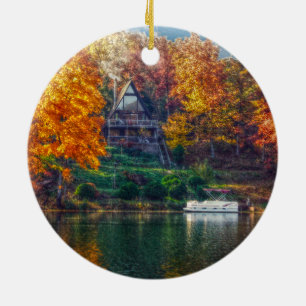 Haus am See Keramikornament