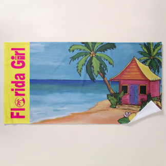 Haus am Strand von Florida Girl Strandtuch