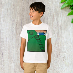 Haus auf einem grünen Hügel T-Shirt