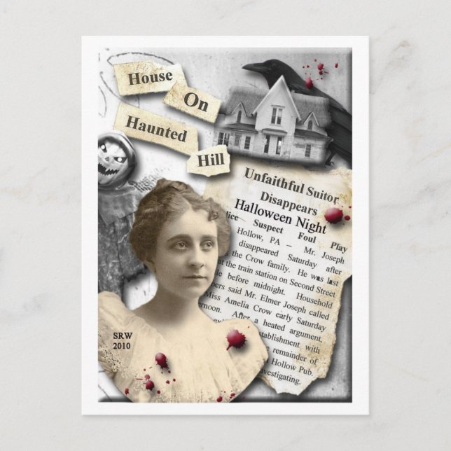 Haus auf Spuk Hügel Postkarte (Vorderseite)