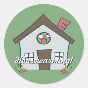 Haus-Aufkleber Runder Aufkleber