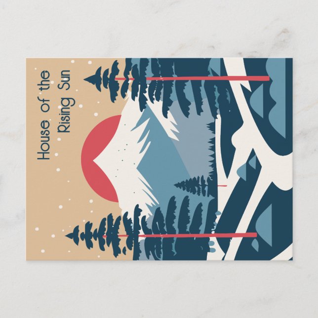 Haus der aufstrebenden USA Postkarte (Vorderseite)