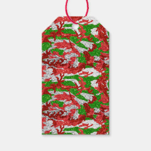 Haus der Camouflage Silver Xmas Muster Geschenkanhänger