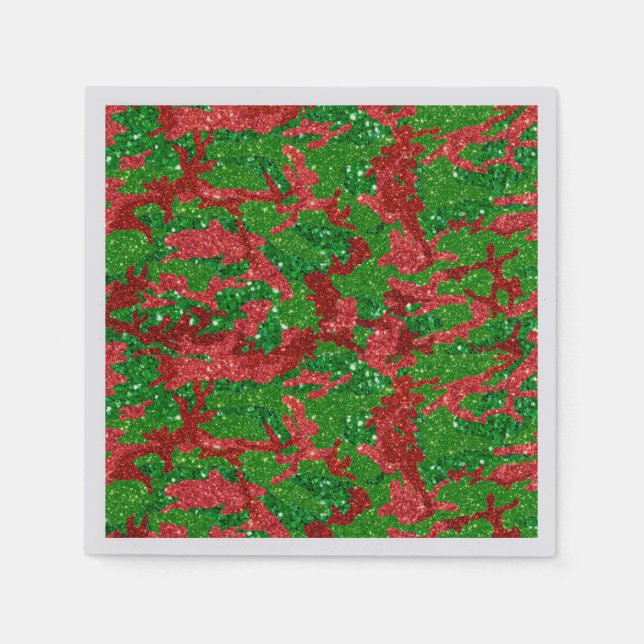 Haus der Camouflage Xmas Glitzer Camouflage Serviette (Vorderseite)