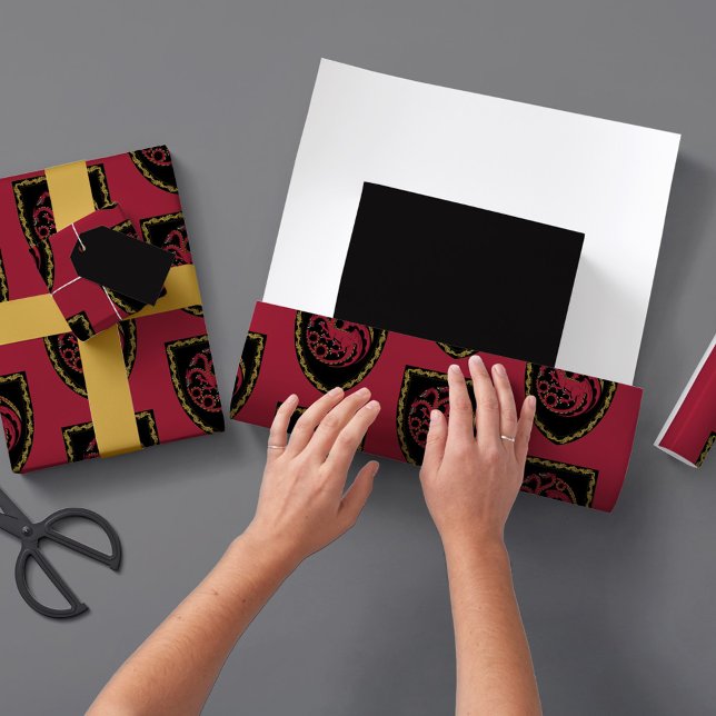 HAUS DER DRAGON Abzeichen Wrapping Paper Sheets Geschenkpapier Set (Von Creator hochgeladen)
