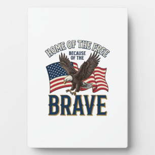 Haus der freien tapferen Adler-Patriotismus-Shirt- Fotoplatte