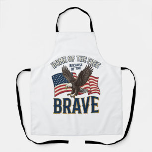 Haus der freien tapferen Adler-Patriotismus-Shirt- Schürze