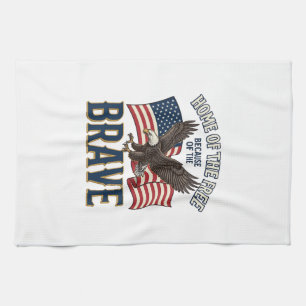 Haus der Freien Tapferer Adler Patriotisches Shirt Geschirrtuch