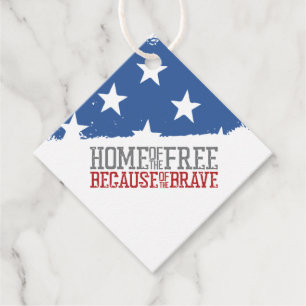 Haus der Freien wegen der Tapferen US-Flagge Geschenkanhänger