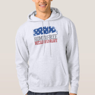 Haus der Freien wegen der Tapferen US-Flagge Hoodie