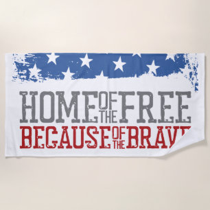 Haus der Freien wegen der Tapferen US-Flagge Strandtuch