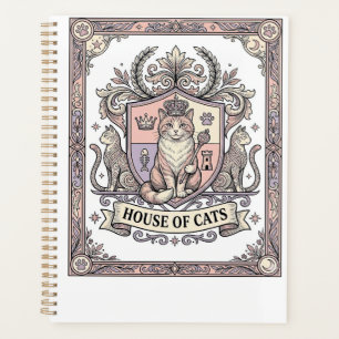 Haus der Katzen Katzen Heraldik Wappen Vintage Planer