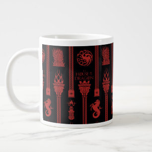 Haus des Dragon-Wappen-Musters Jumbo-Tasse