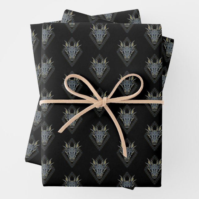 HAUS DES DRAGONS | Balerion Skull Diamond Geschenkpapier Set (Beispiel)