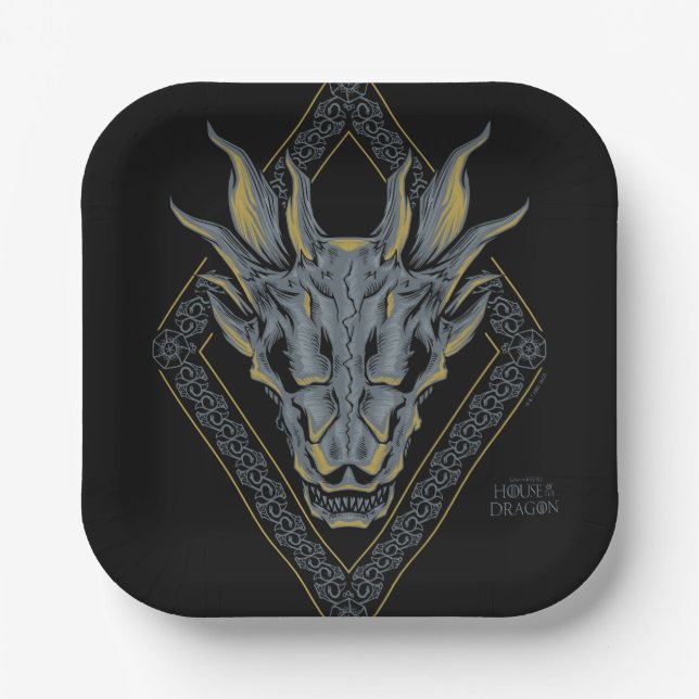 HAUS DES DRAGONS | Balerion Skull Diamond Pappteller (Vorderseite)