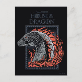 HAUS DES DRAGONS | Drachenprofil in Flammen Postkarte