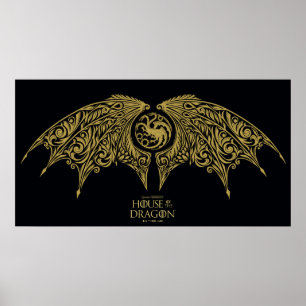 HAUS DES DRAGONS Flügeliges Targaryen-Wappen Poster