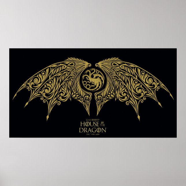 HAUS DES DRAGONS | Flügeliges Targaryen-Wappen Poster (Vorne)